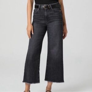 PAIGE Wide-Leg Jeans - Dark Gray